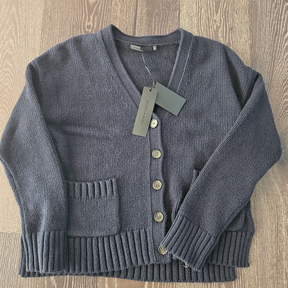 Jenni Kayne CODY CARDIGAN NAVY BLUE. Medium. NWT